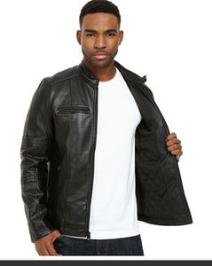 Levi's - Black Faux Leather Fashion Racer Jacket